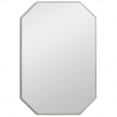 Восьмиугольное зеркало в ванную 95 см в серебряной раме Stilig M Silver (Стилиг) Smal 65*97 см 